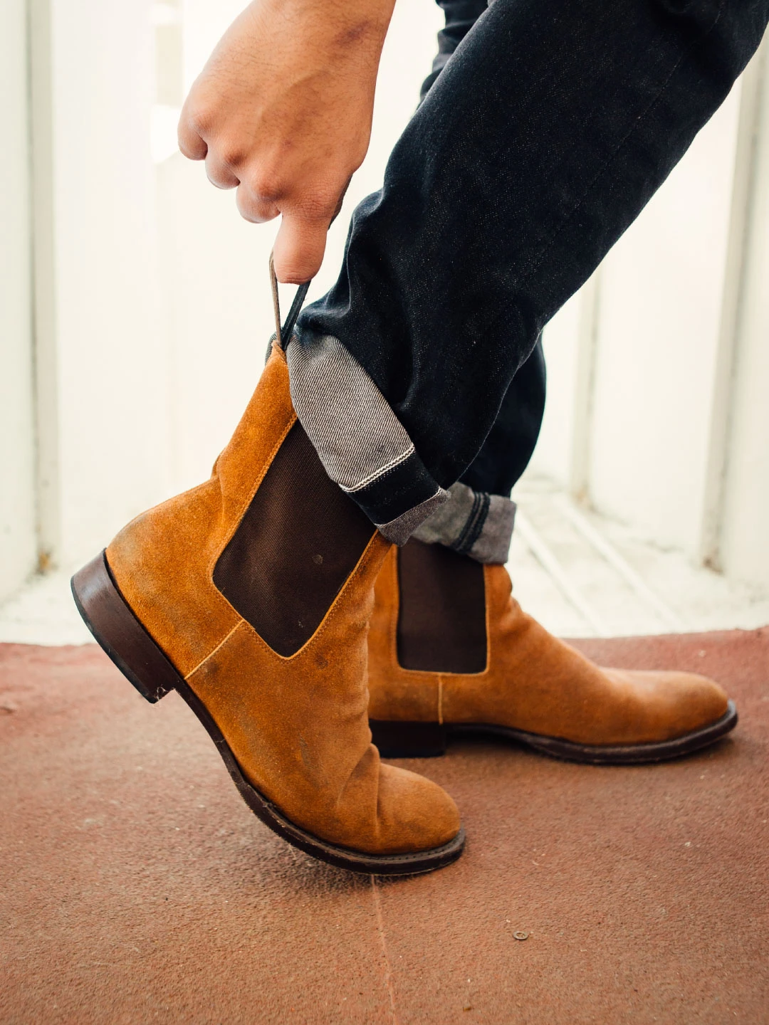 Suede boot