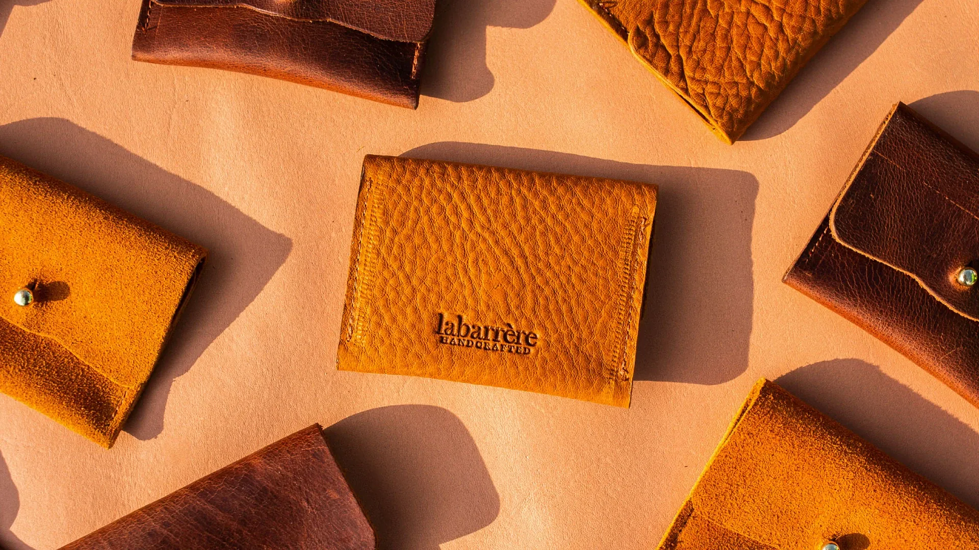 Card holders flat-lay