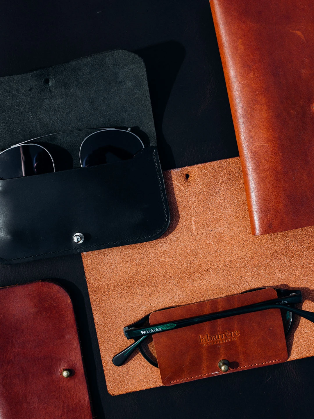 Labarrère — handcrafted leather goods flat-lay