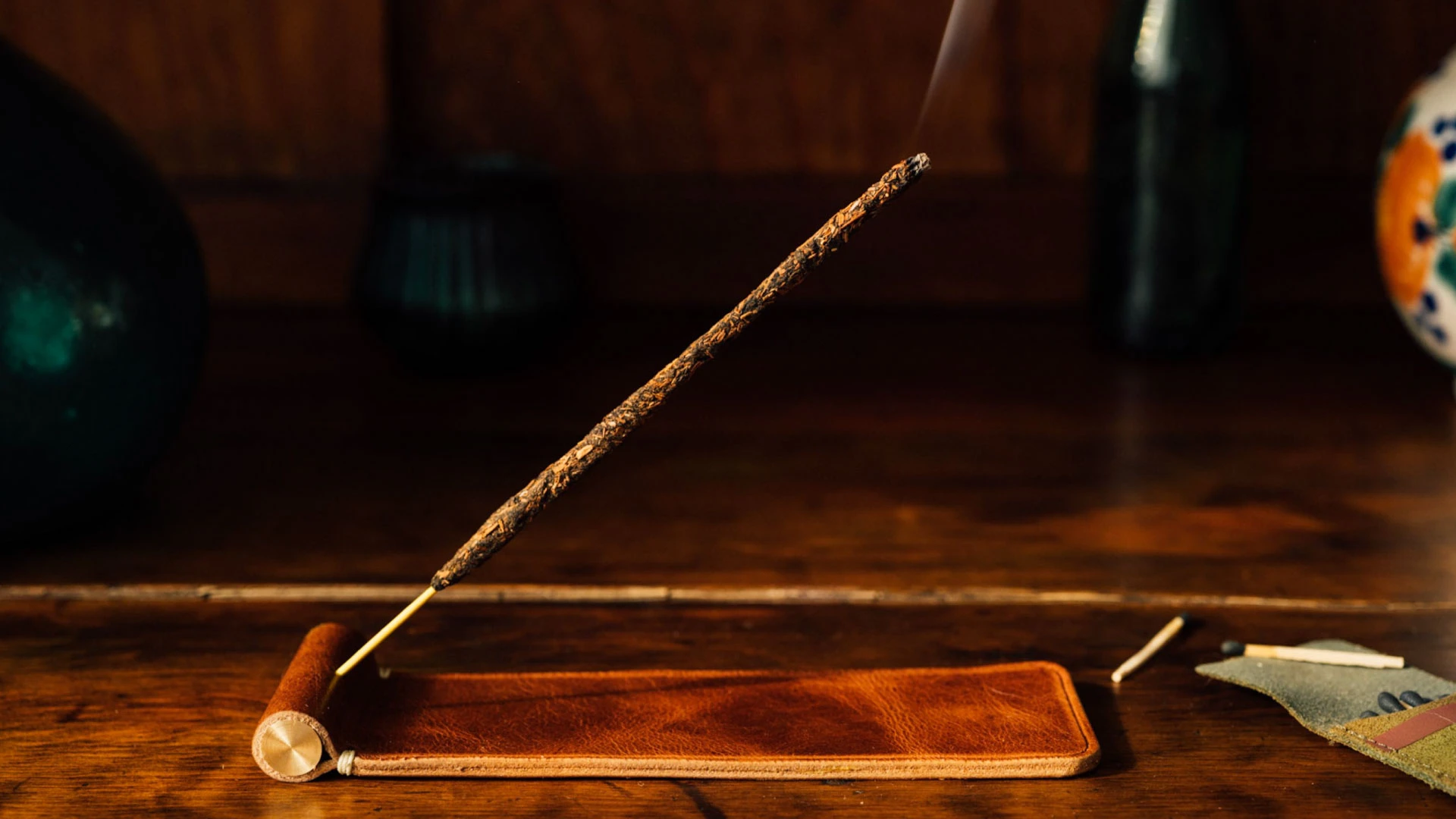 Labarrère — incense on a wooden desk